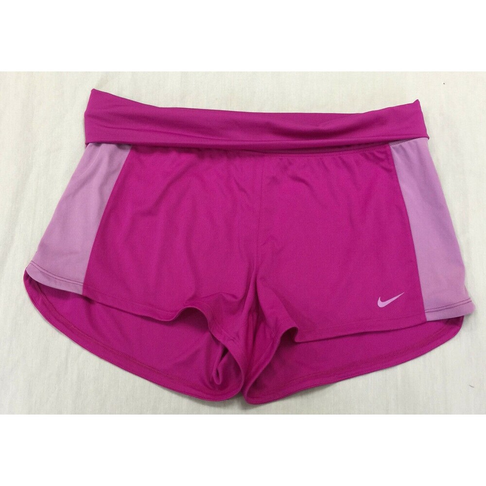 NIKE DRI FIT WOMENS PULL ON ATHLETIC SHORTS SIZE L